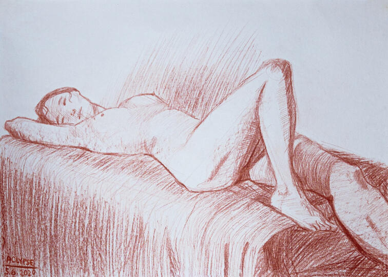 Sketch of a Lying Woman